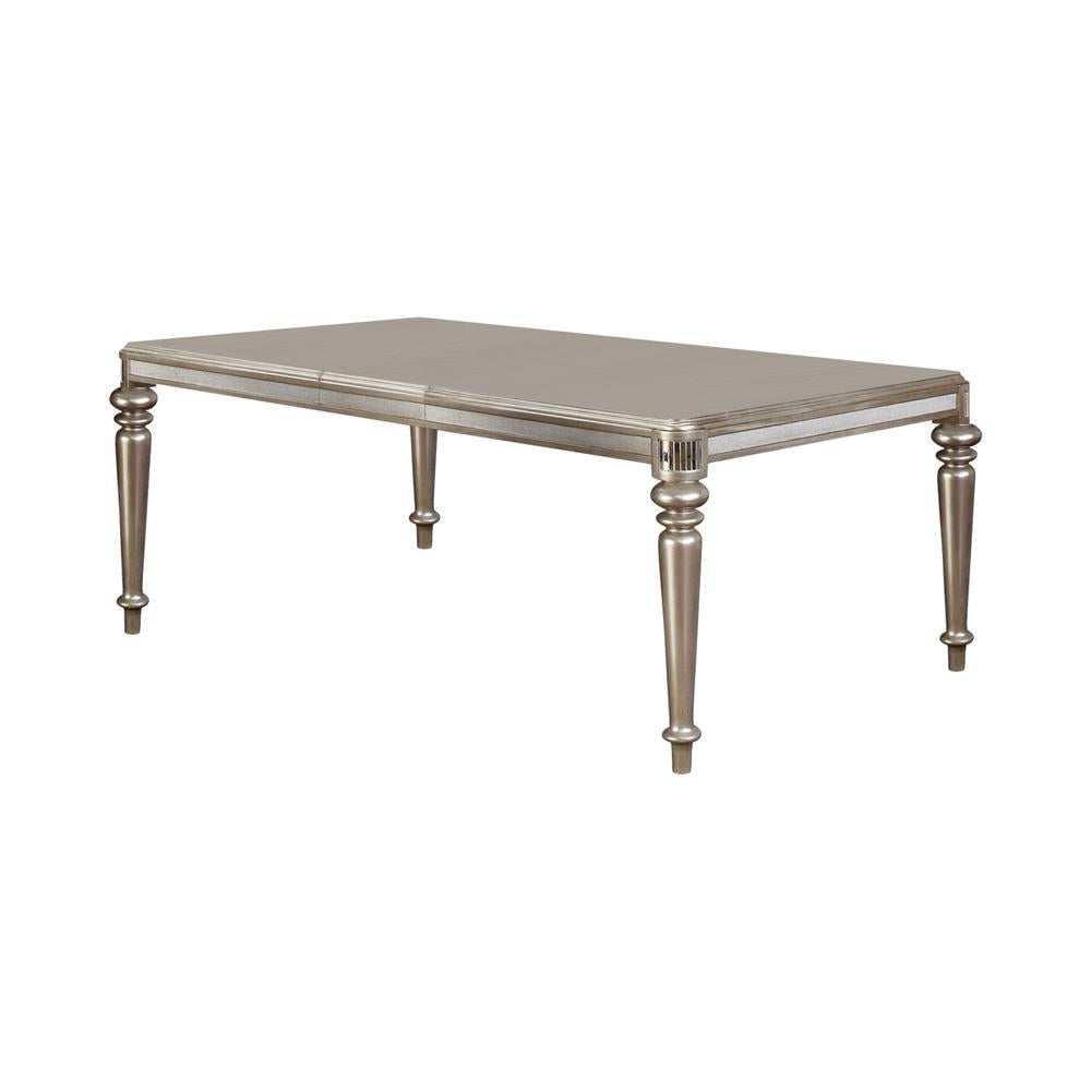 Bling Game Hollywood Glam Metallic Platinum Dining Table image