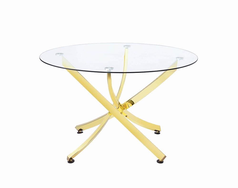 Chanel Modern Brass Dining Table image