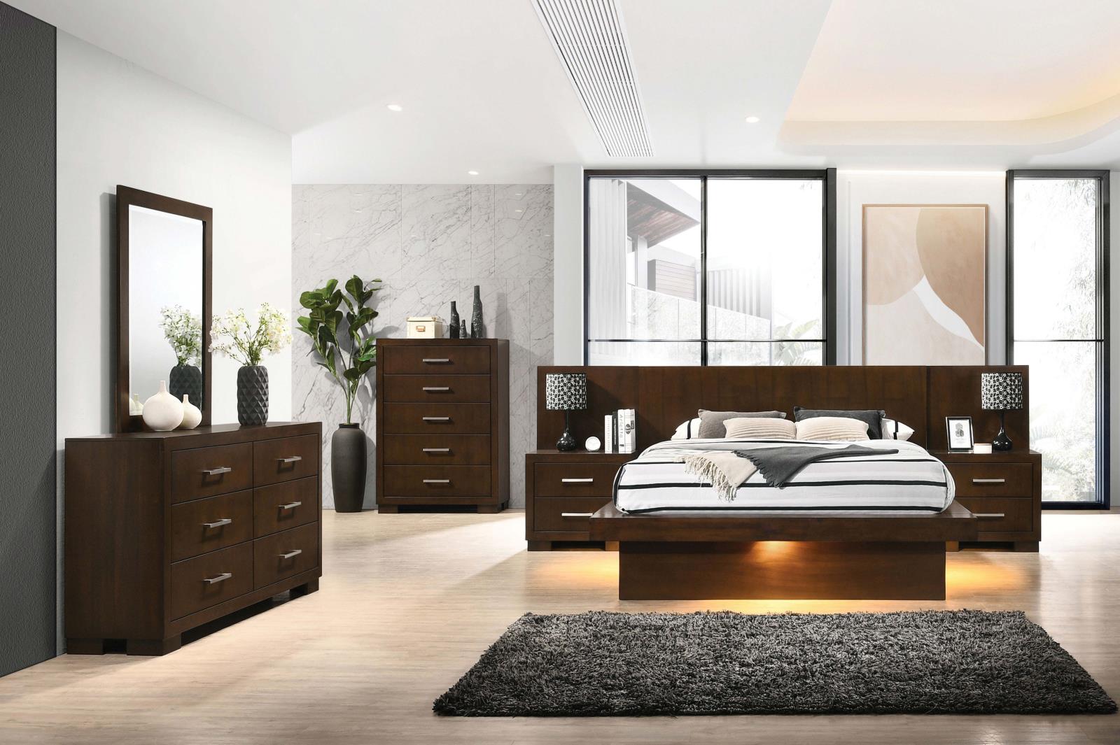 Jessica Dark Cappuccino King Five Piece Bedroom Set image