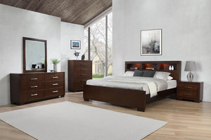 Jessica Dark Cappuccino Queen Four Piece Bedroom Set With Storage Bed image