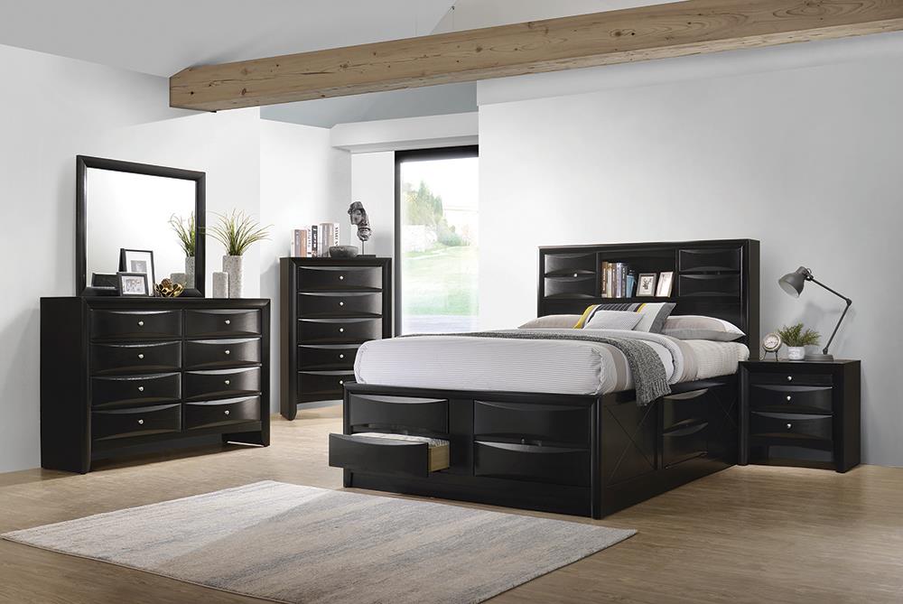 Briana Transitional Black Eastern King Four Piece Bedroom Set image