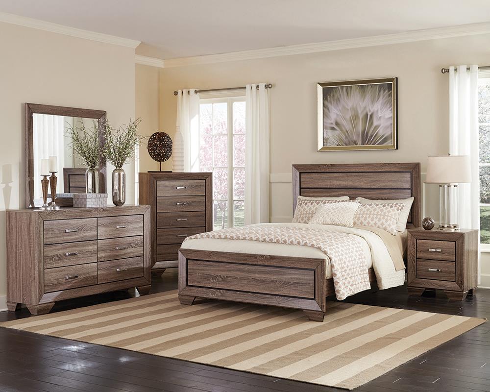 Kauffman Transitional Washed Taupe California King Four Piece Set image