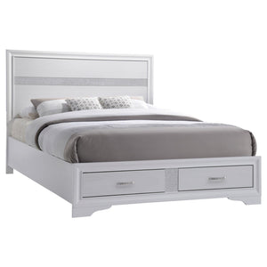 Miranda Contemporary White Queen Storage Bed image