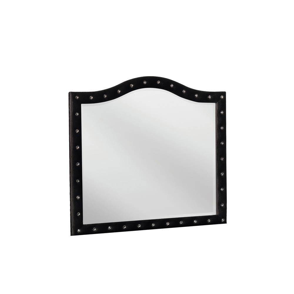 Deanna Contemporary Black and Metallic Mirror image