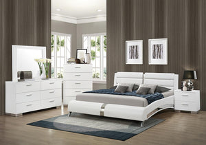 Felicity Contemporary White California King Five Piece Set image