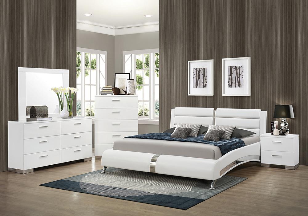 Felicity Contemporary White Queen Five Piece Set image