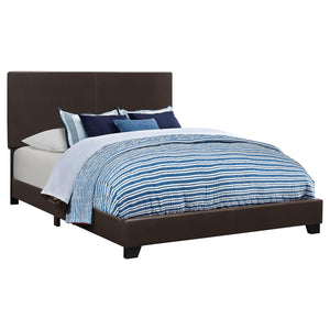 Dorian Brown Faux Leather Upholstered Queen Bed image