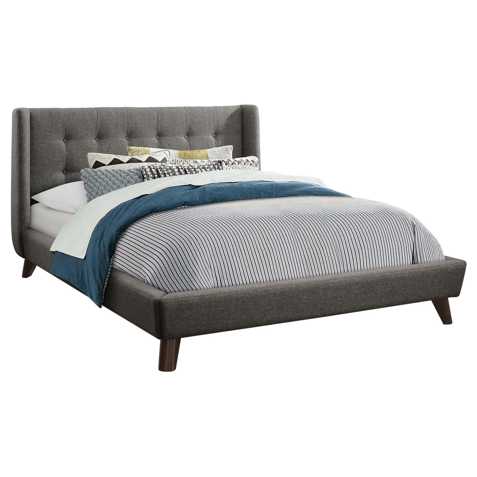 Carrington Grey Upholstered Full Bed image