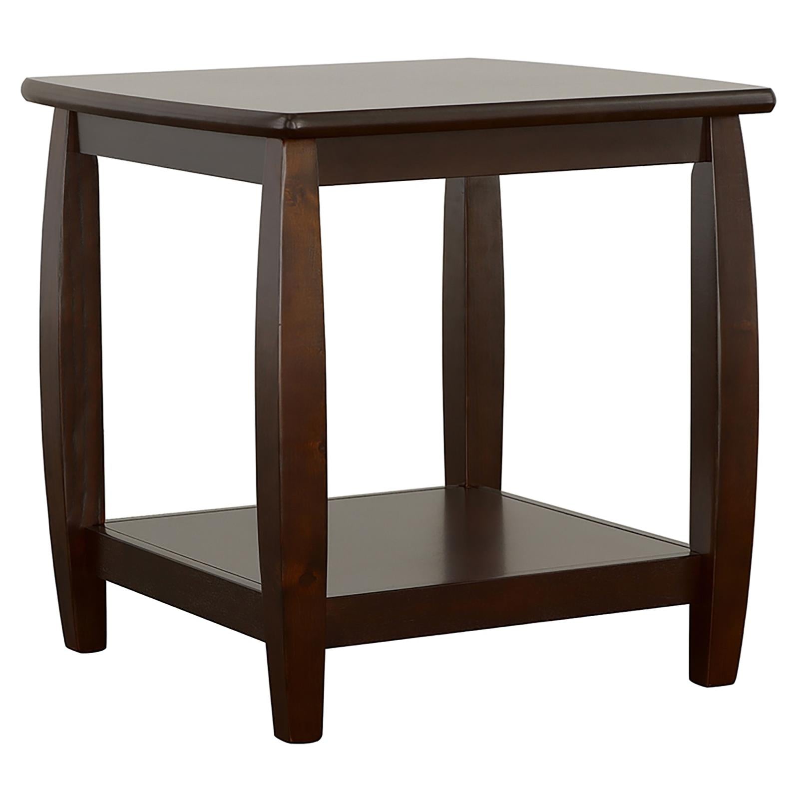 Wood Top Espresso End Table image