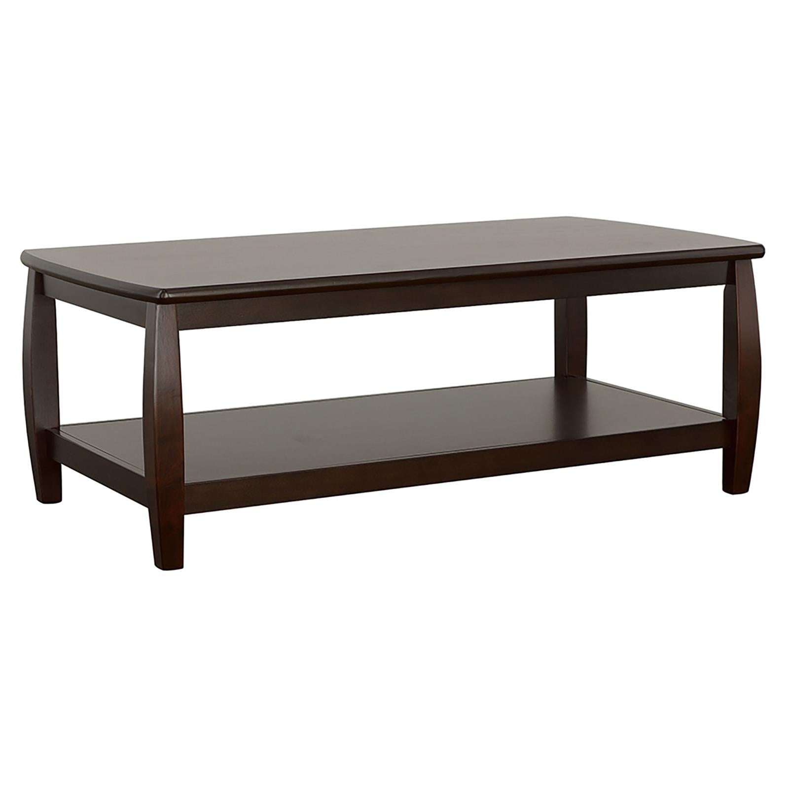 Wood Top Espresso Coffee Table image