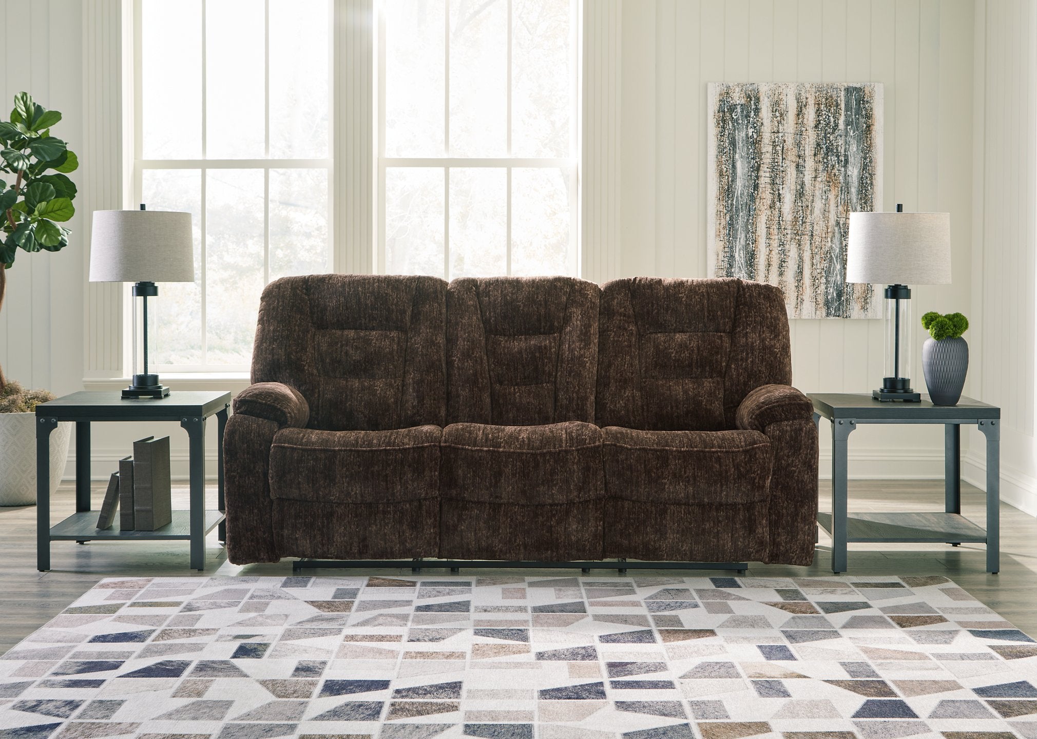 Soundwave Reclining Sofa with Drop Down Table image