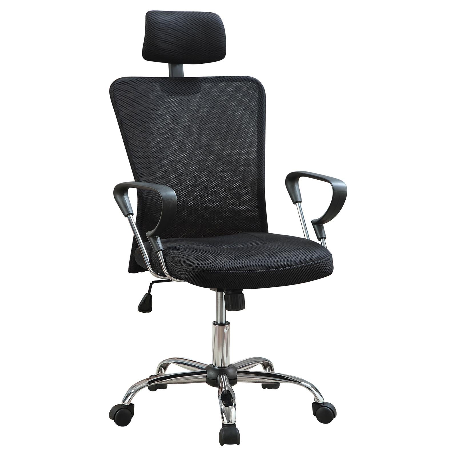 G800206 Casual Black Office Chair with Headrest image