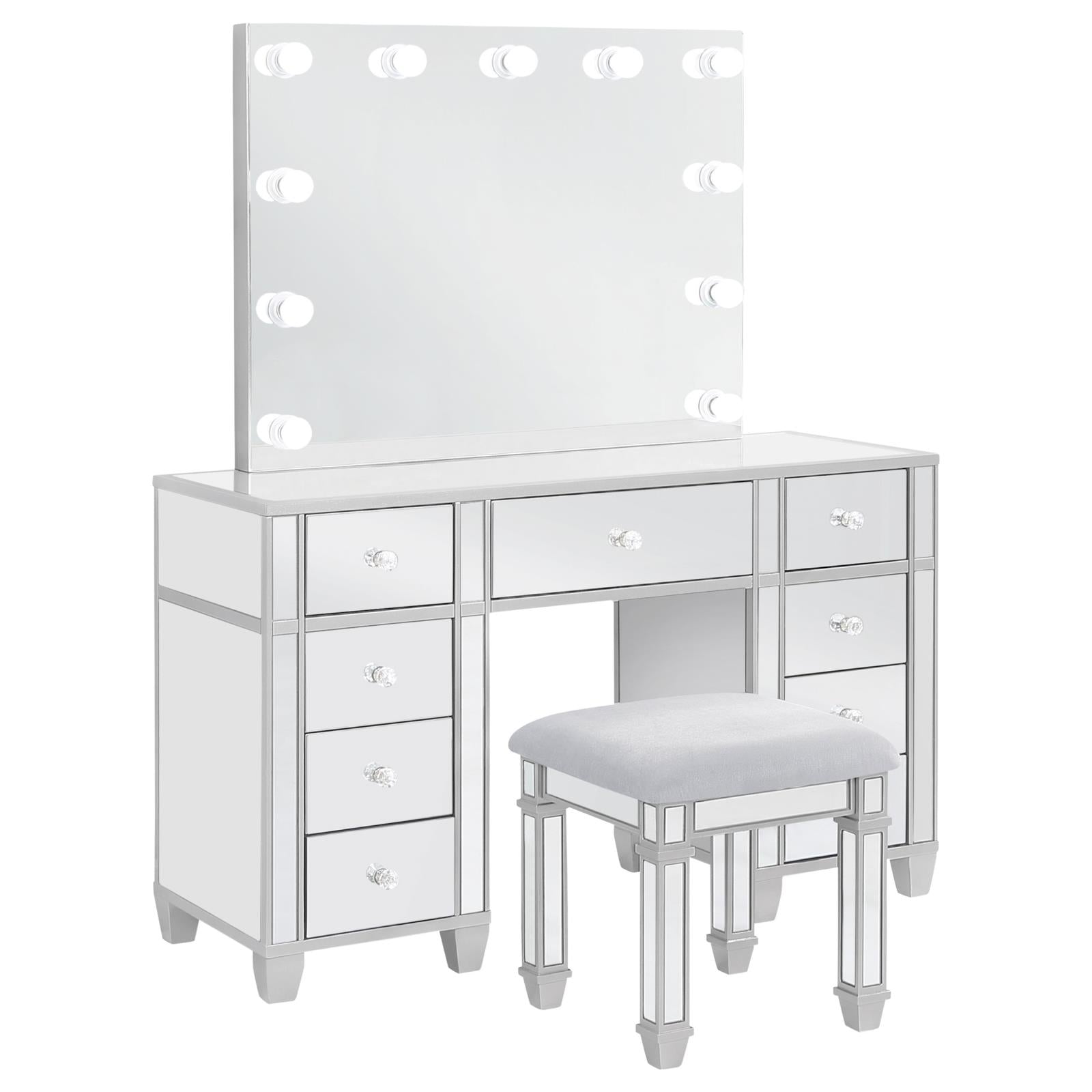 Mirrored Vanity Set image