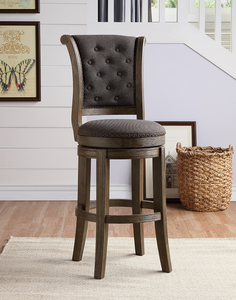 Glison Charcoal Fabric & Walnut Counter Height Chair (1Pc) image