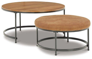 Drezmoore Light Brown/Black Nesting Coffee Table (Set of 2) image