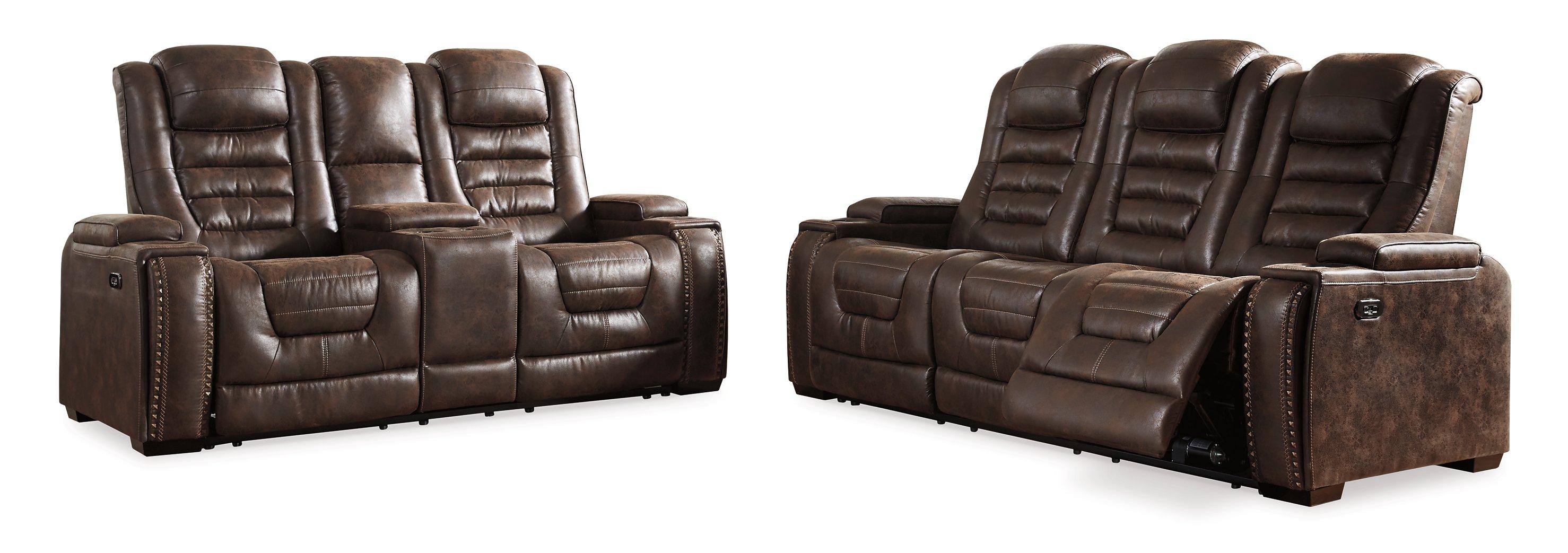 Game Zone Bark Power Reclining Sofa and Loveseat image