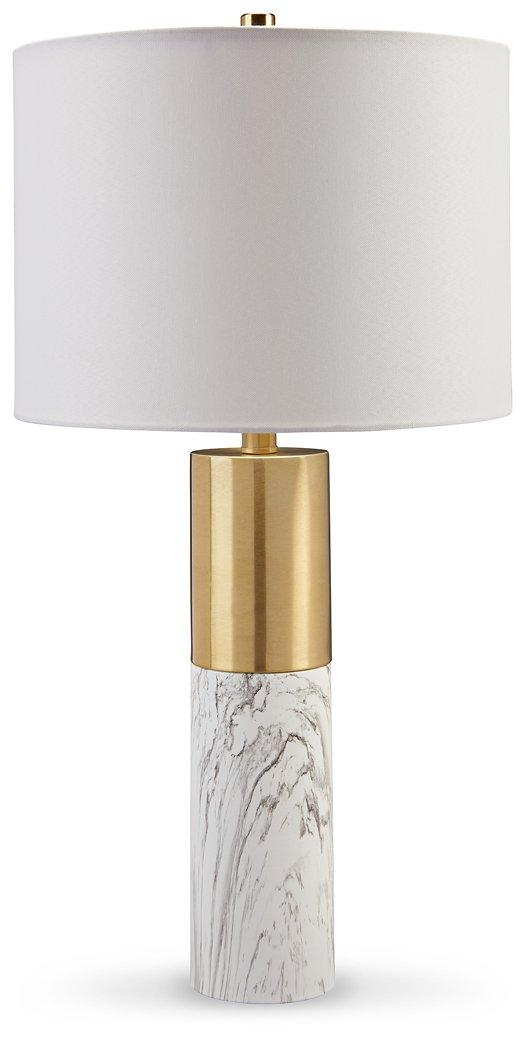 Samney Gold Finish/White Table Lamp (Set of 2) image