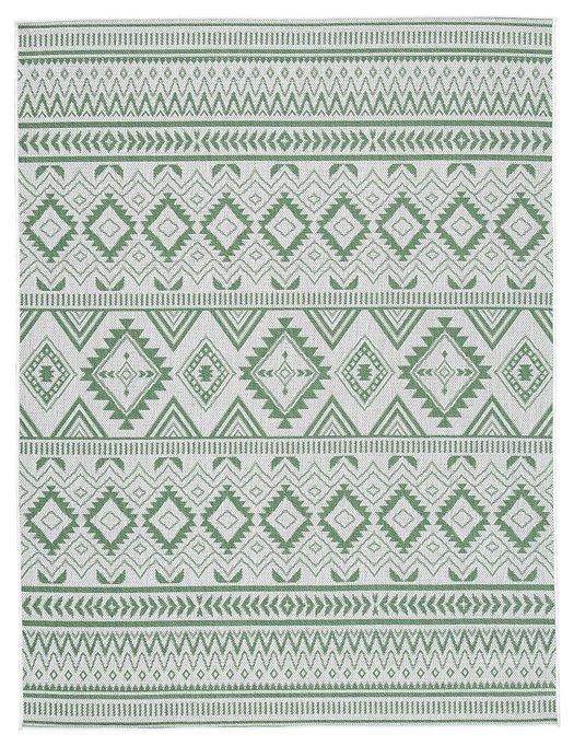 Kierick Green/Cream 5'3" x 7' Rug image