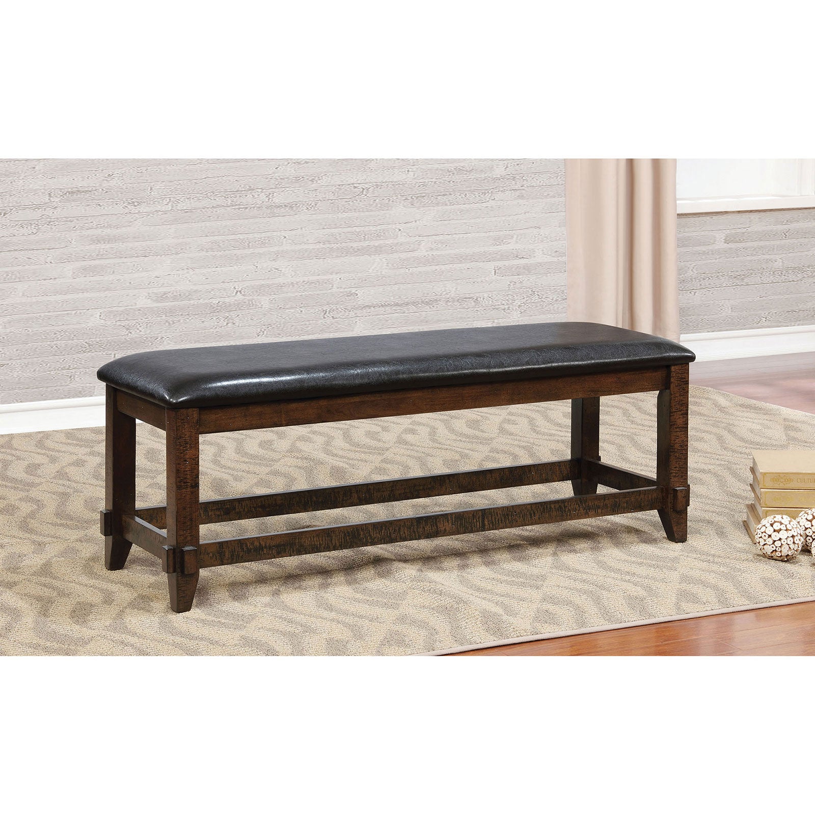 MEAGAN I Brown Cherry/Espresso Bench image