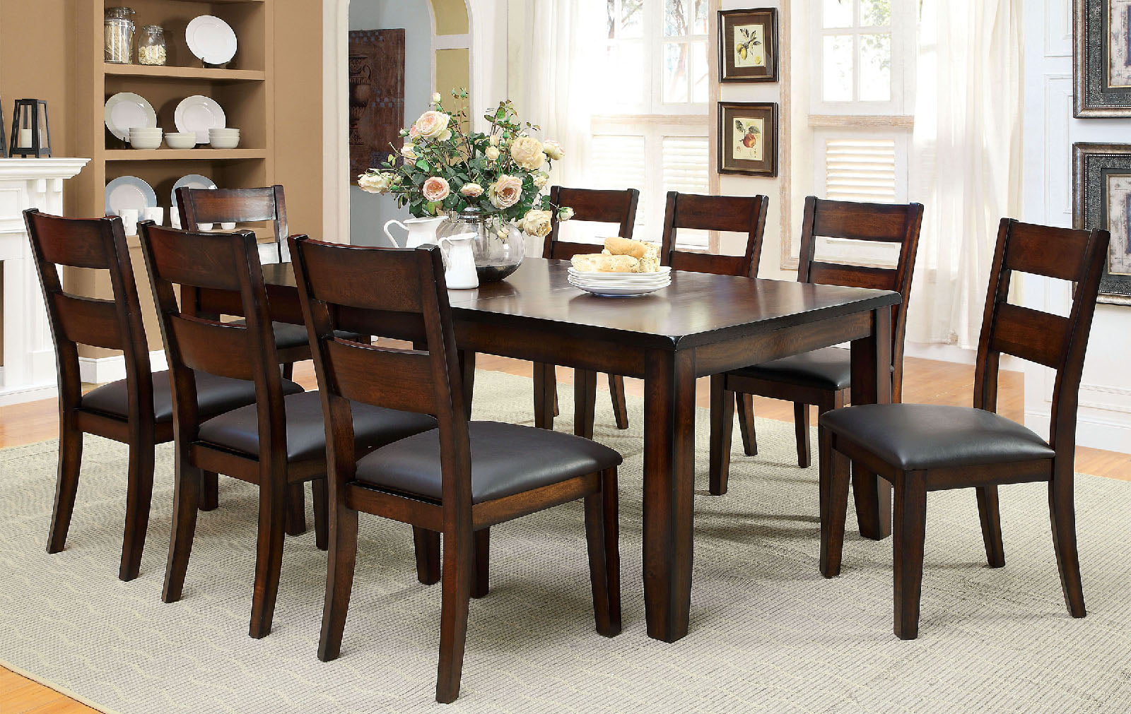 DICKINSON I Dark Cherry 9 Pc. Dining Table Set image