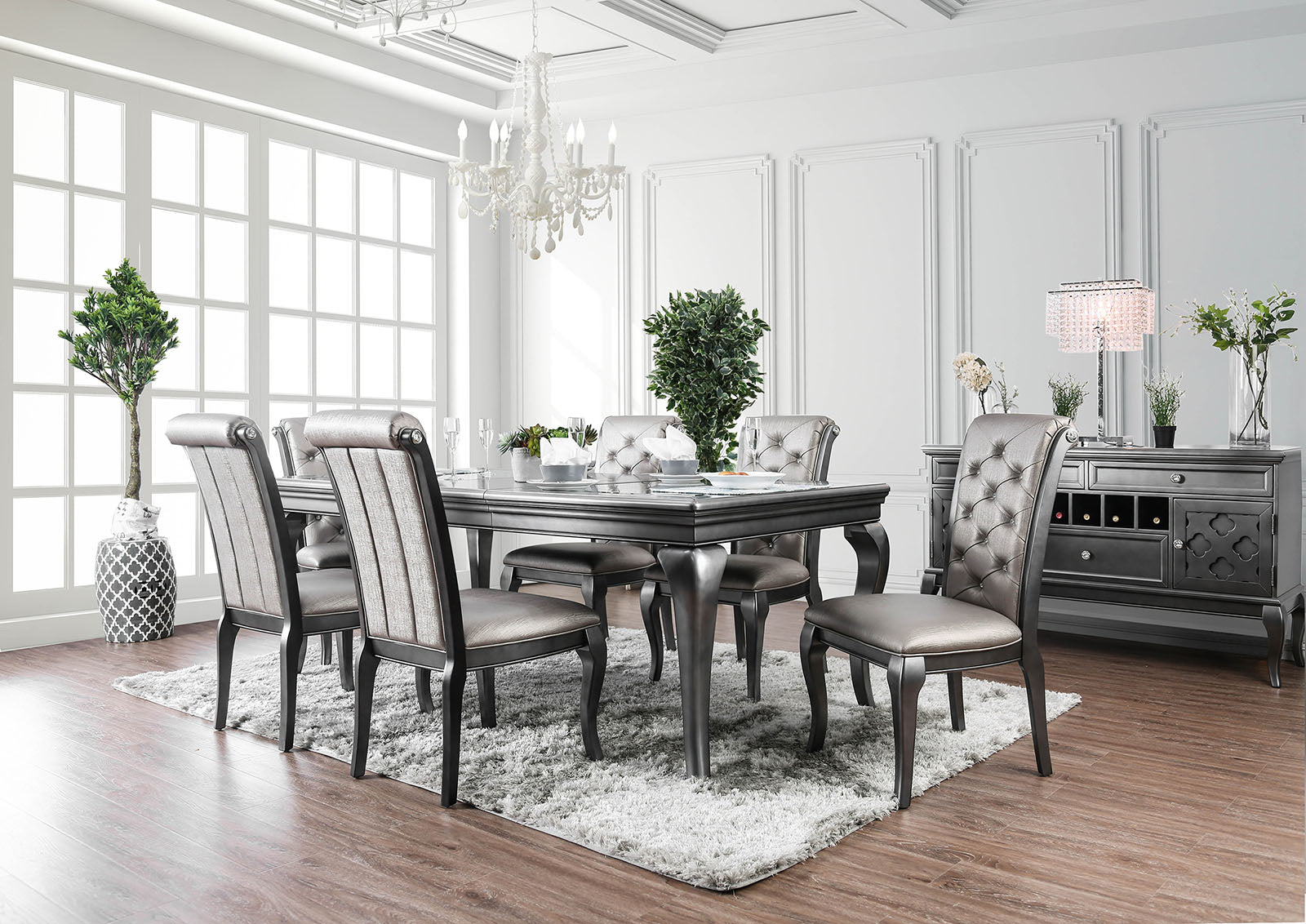 Amina Gray Dining Table image