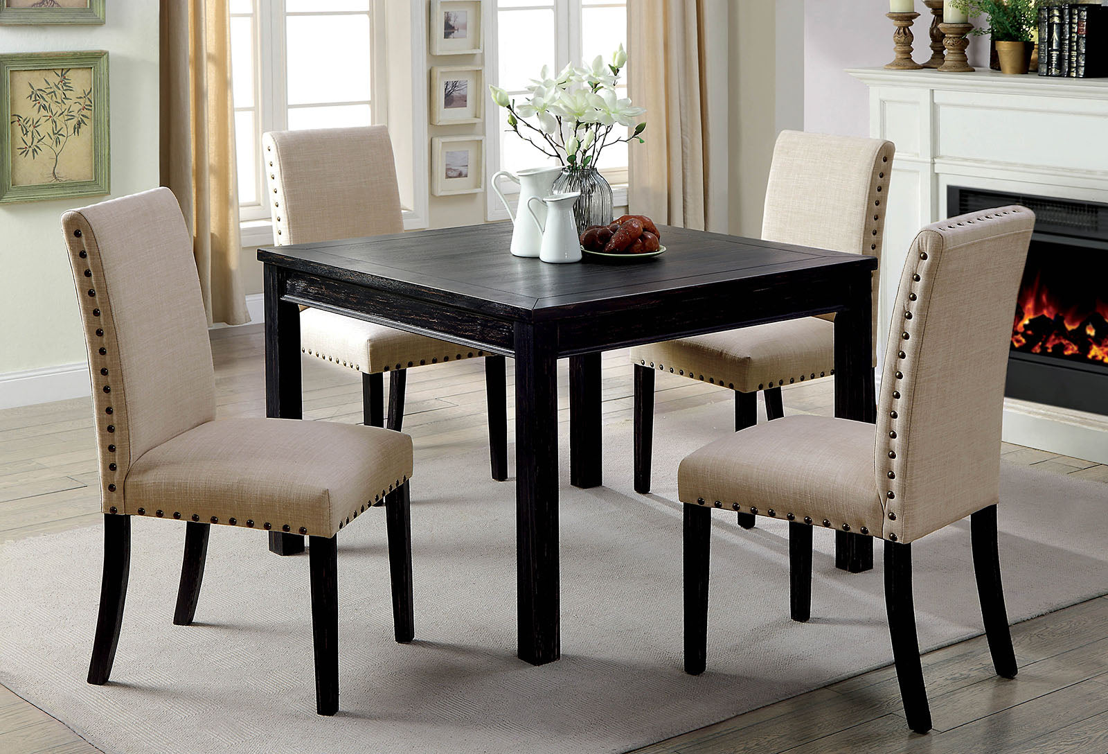 Kristie Antique Black 5 Pc. Dining Table Set image