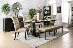 Nerissa Antique Black, Gray 7 Pc. Dining Table Set image