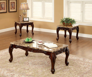 LECHESTER Dark Oak/Ivory 3 Pc. Coffee Table Set image