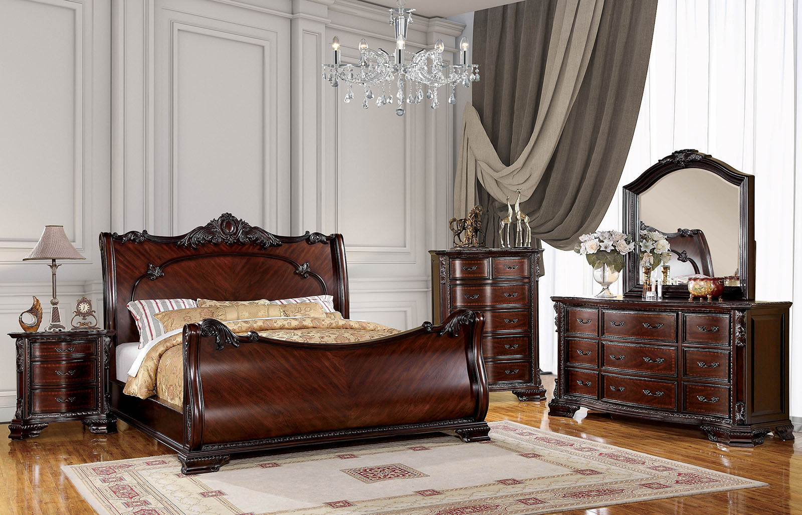 Bellefonte Brown Cherry 4 Pc. Queen Bedroom Set image