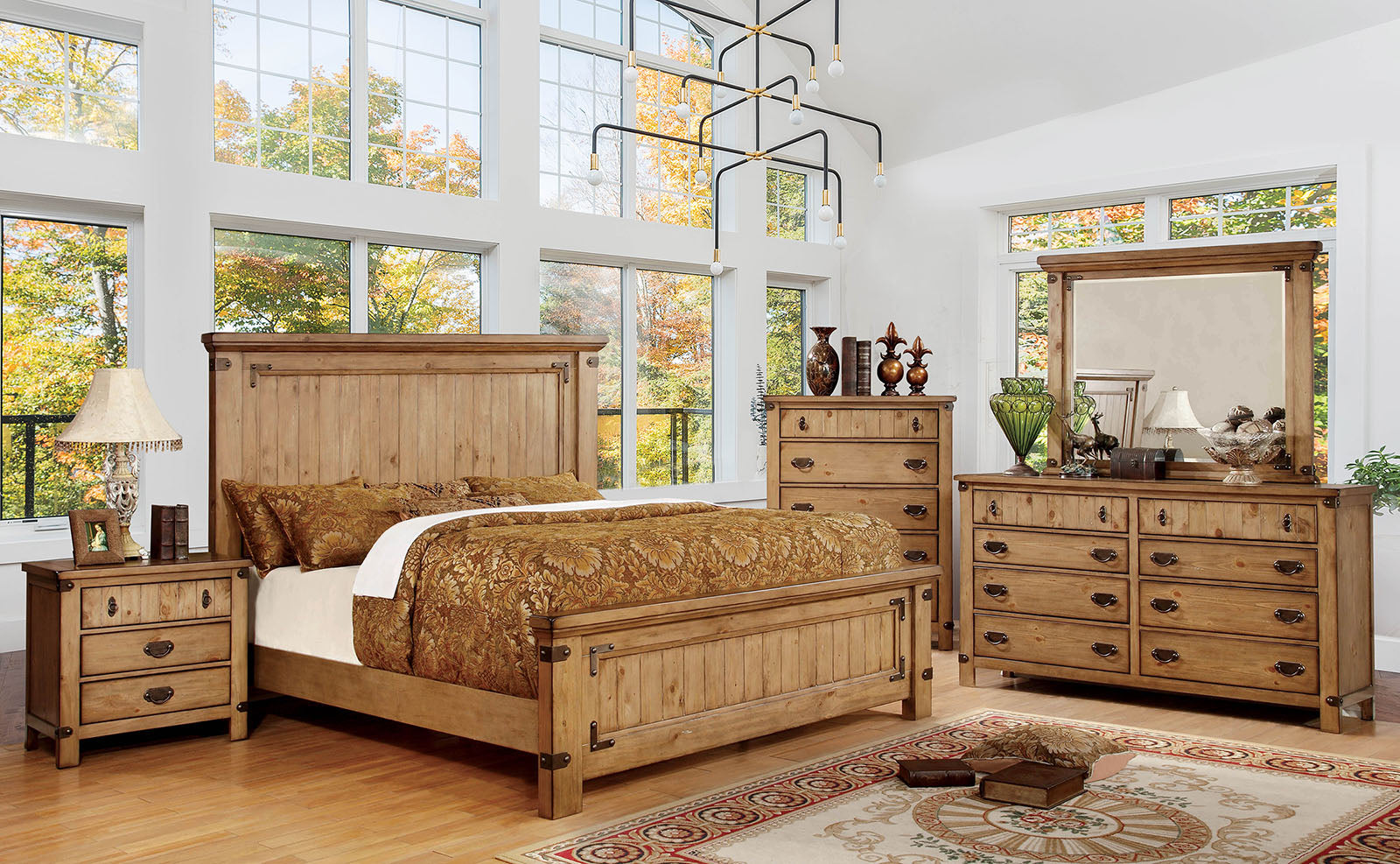 CARLSBAD Weathered Elm 4 Pc. Queen Bedroom Set image