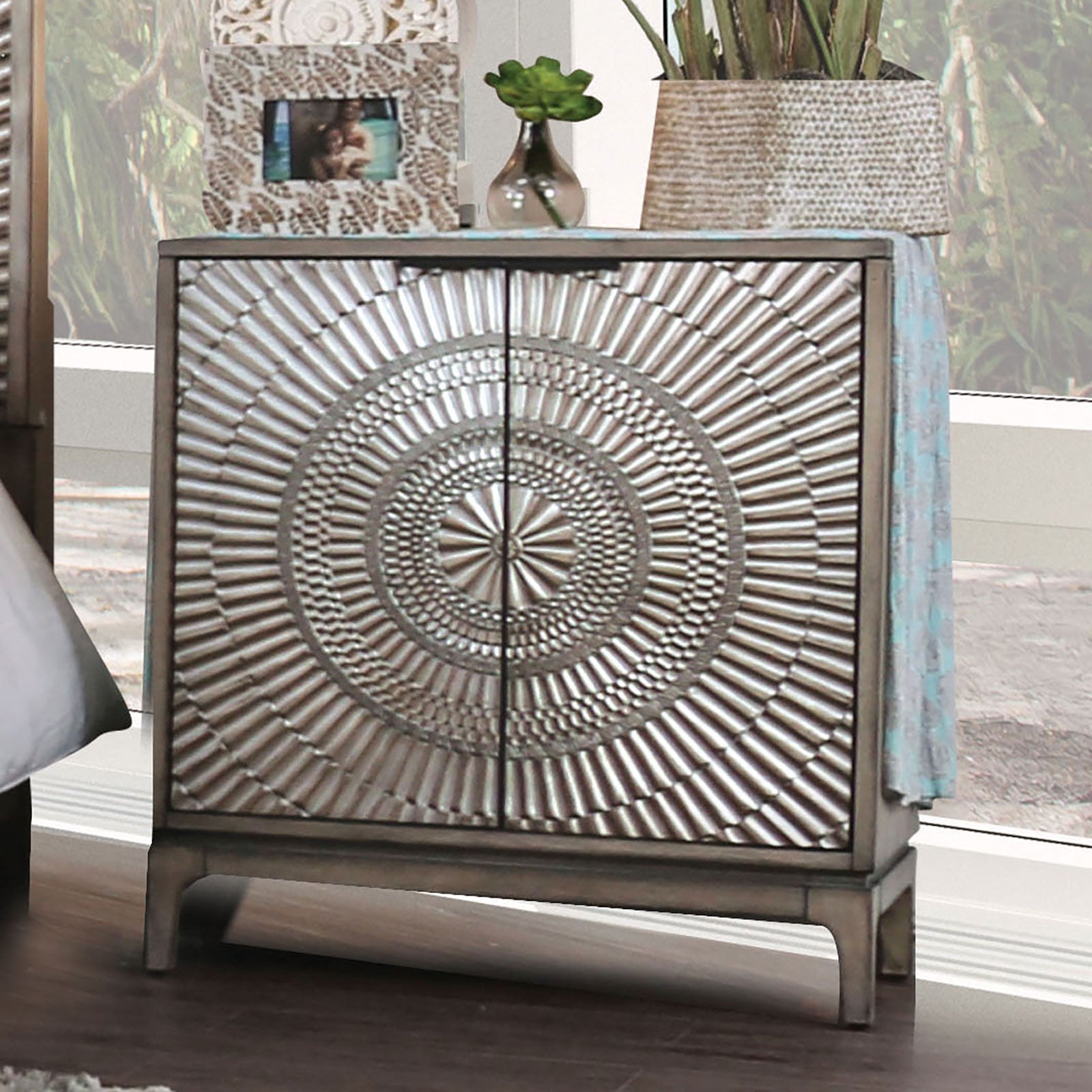 Kamalah Antique Gray Night Stand image