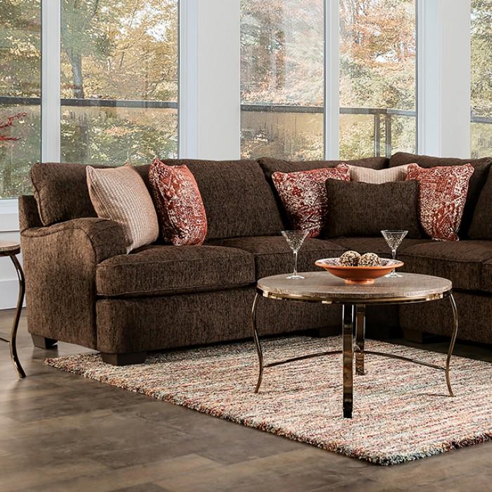 WANSTEAD Sectional, Dark Brown/Rust image