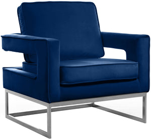 Noah Navy Velvet Accent Chair image