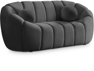 Elijah Grey Velvet Loveseat image