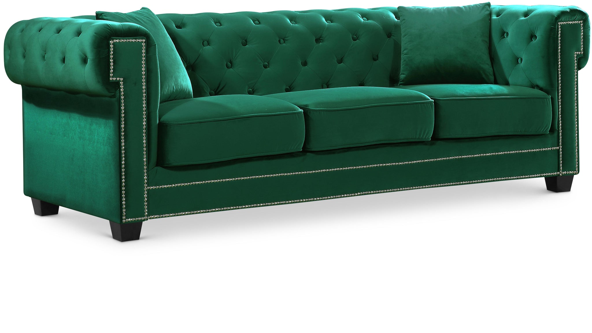 Bowery Green Velvet Sofa image