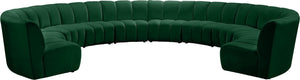 Infinity Green Velvet 10pc. Modular Sectional image