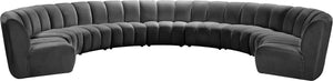 Infinity Grey Velvet 9pc. Modular Sectional image