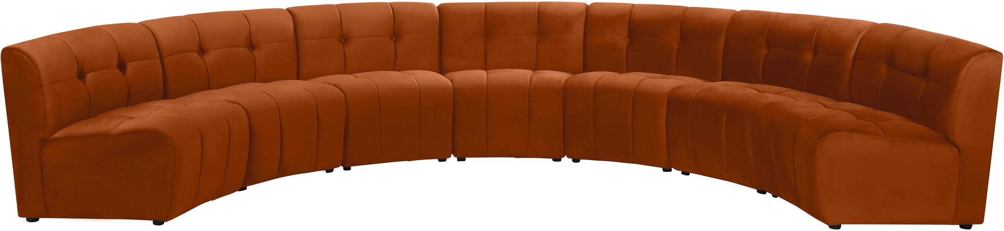 Limitless Cognac Velvet 7pc. Modular Sectional image