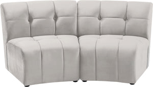 Limitless Cream Velvet 2pc. Modular Sectional image