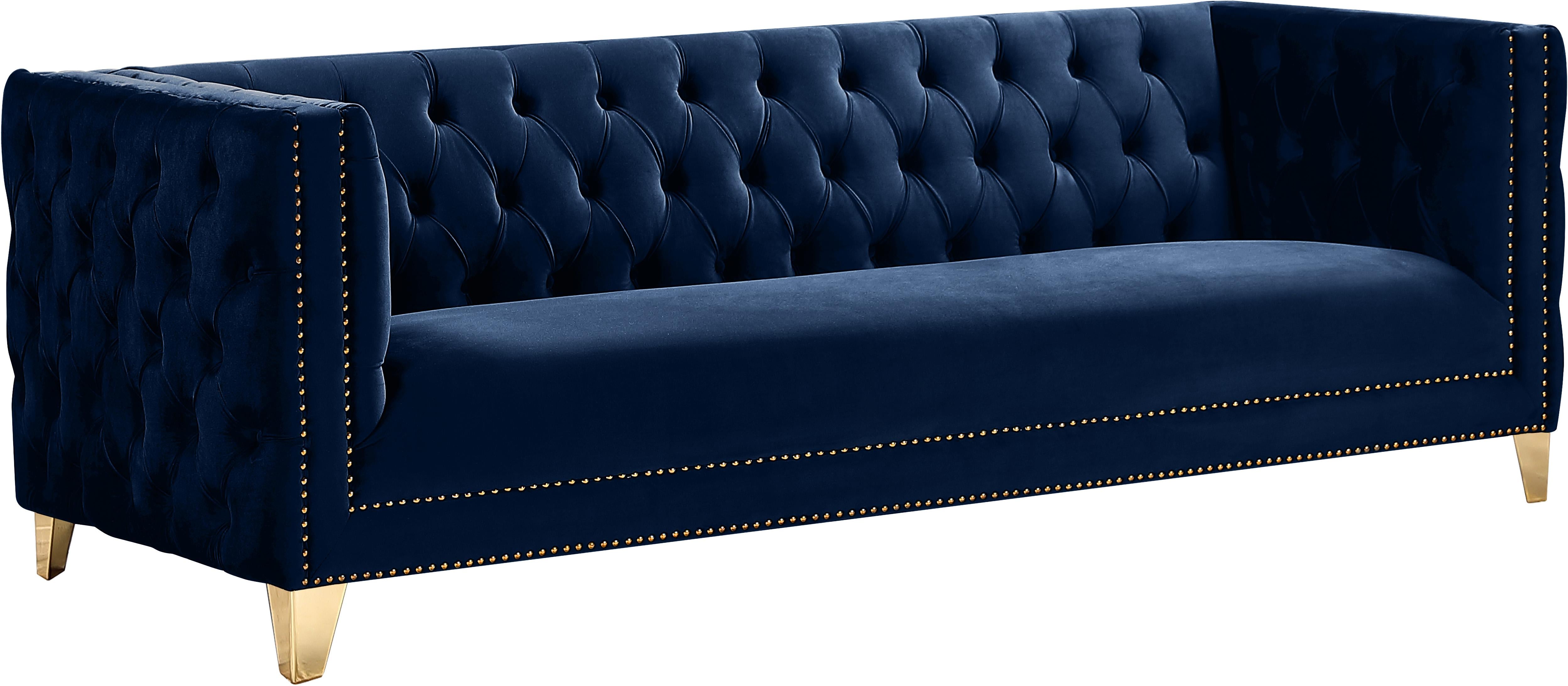 Michelle Navy Velvet Sofa image