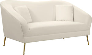 Hermosa Cream Velvet Loveseat image