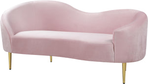 Ritz Pink Velvet Loveseat image