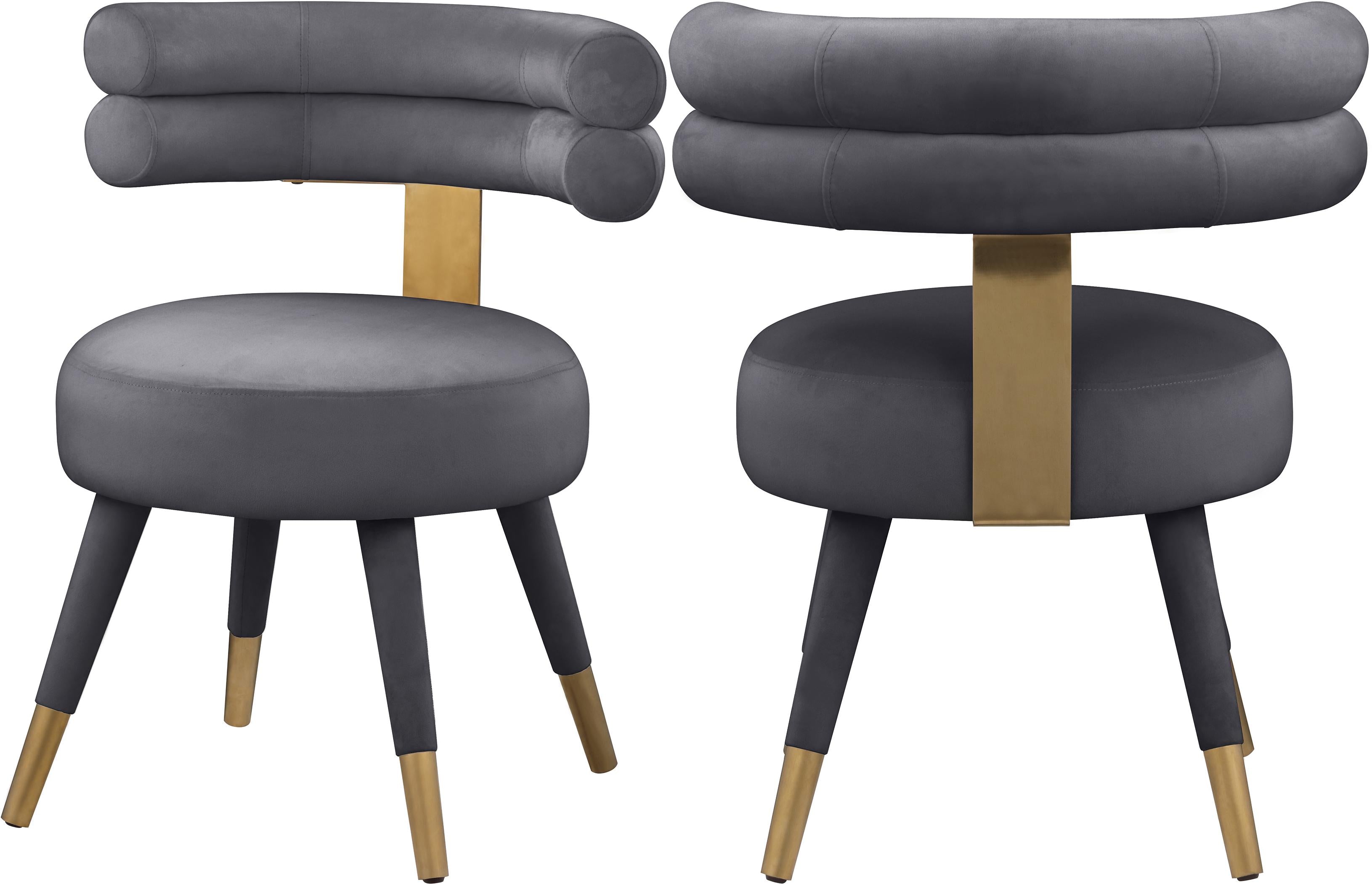 Fitzroy Grey Velvet Dining Chair image